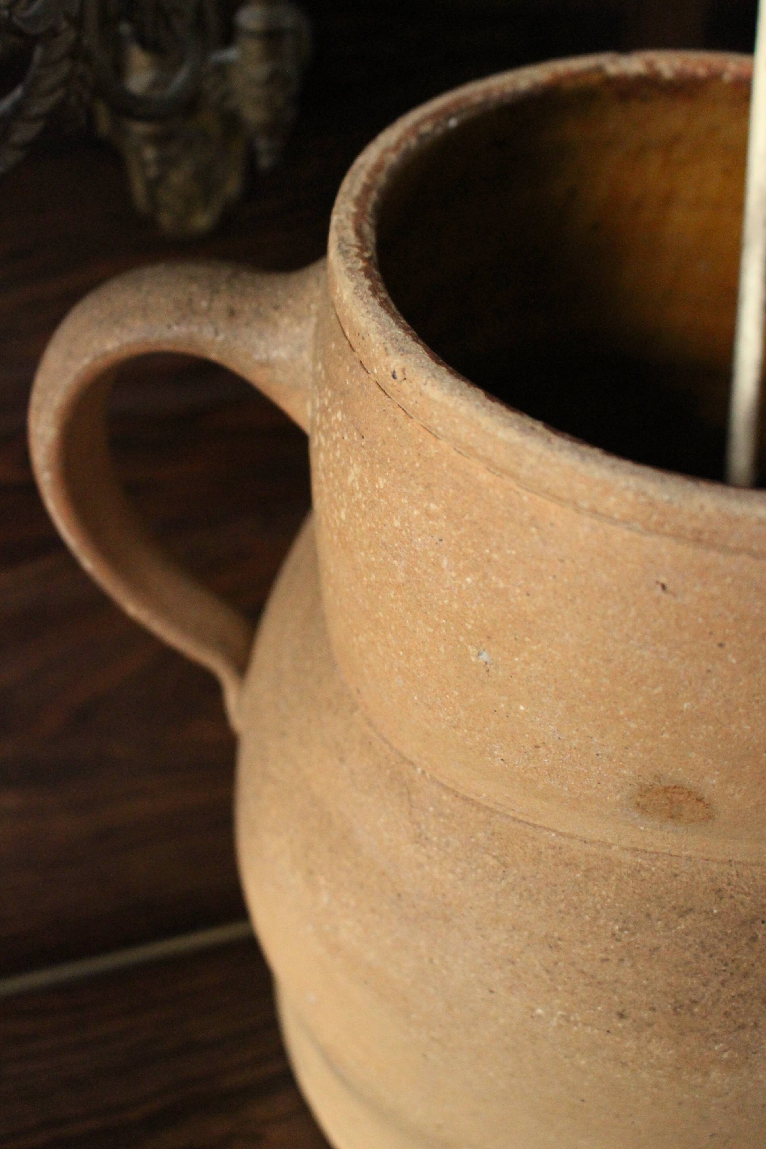 Large earthenware jug artisan pottery