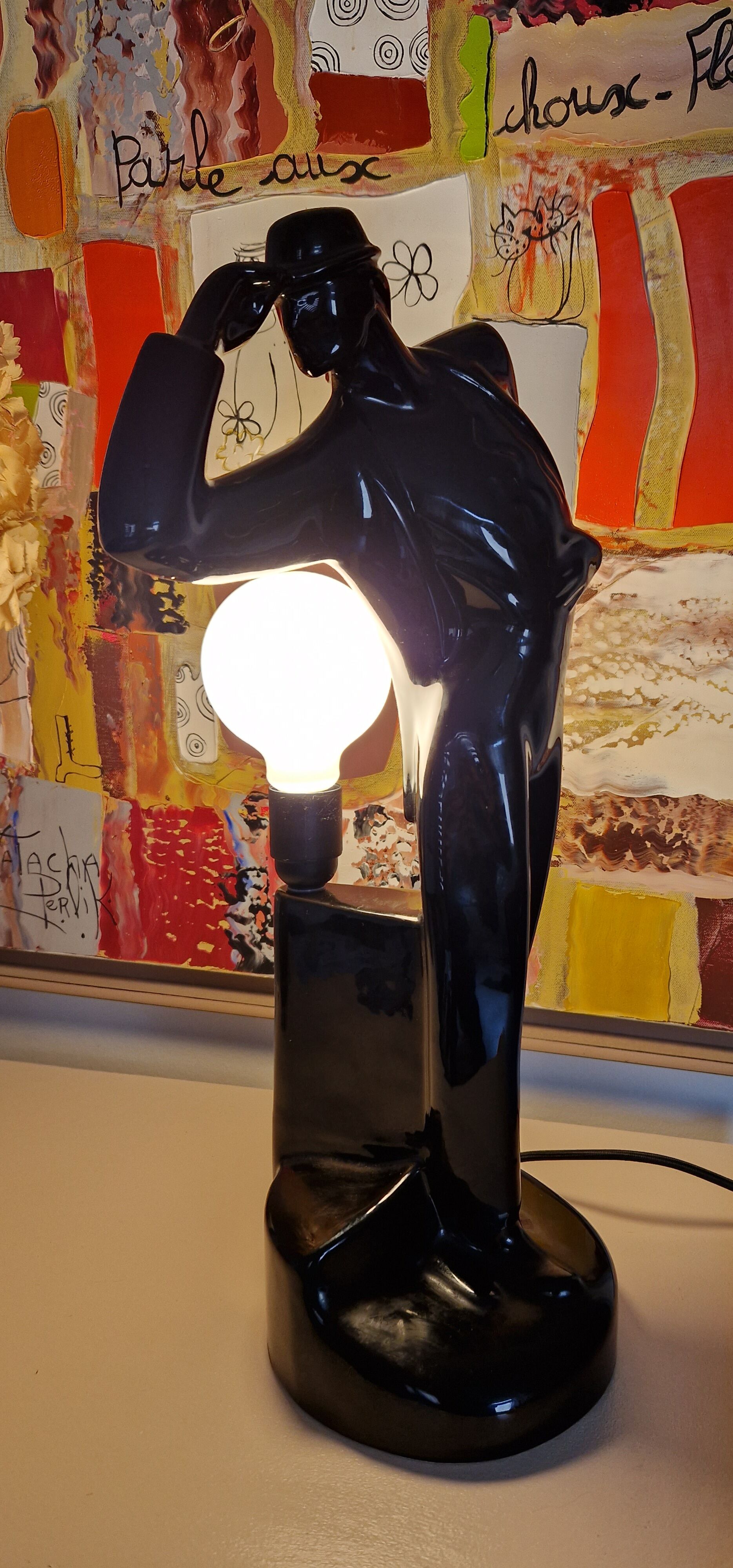 Ceramic lamp by VL Hollande 1970