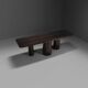 Console / paravent en bois Zebrano / Zebra exceptionnel fabriqué en Italie, années 1970