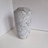 Painted Terracotta Vase with Graphic Pattern