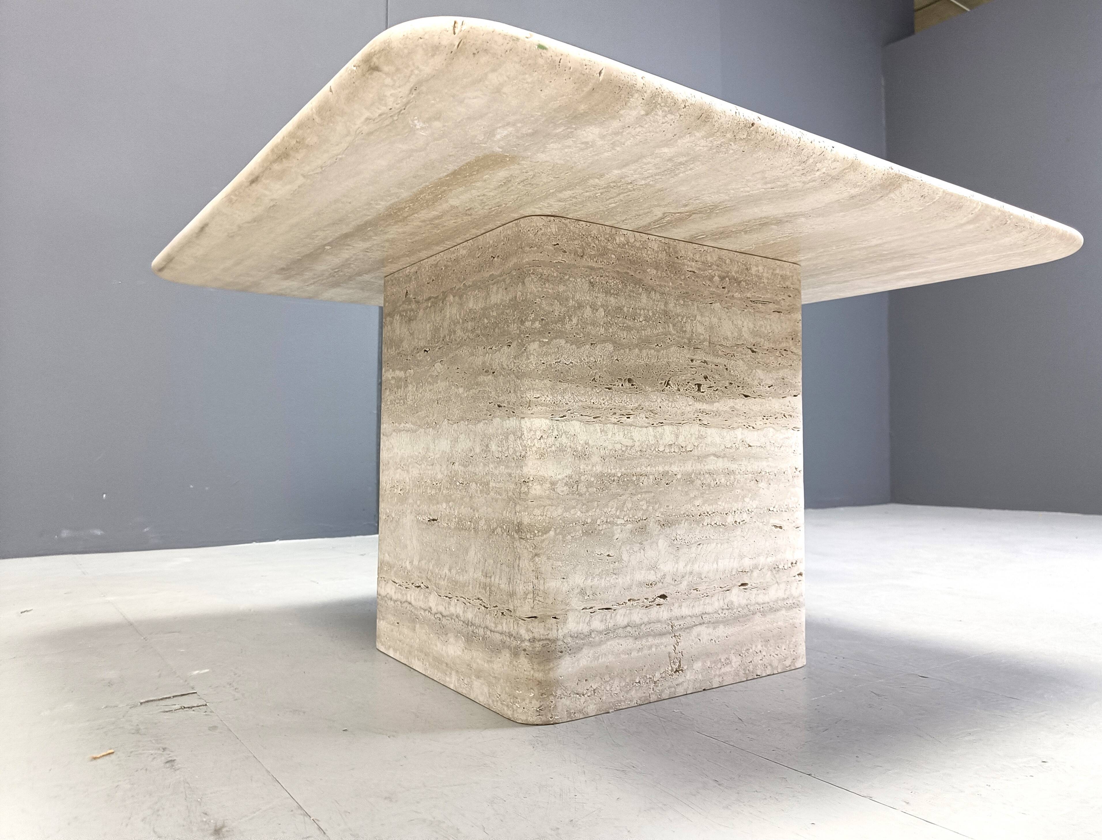 Travertine coffee table from the 1970s, Italy