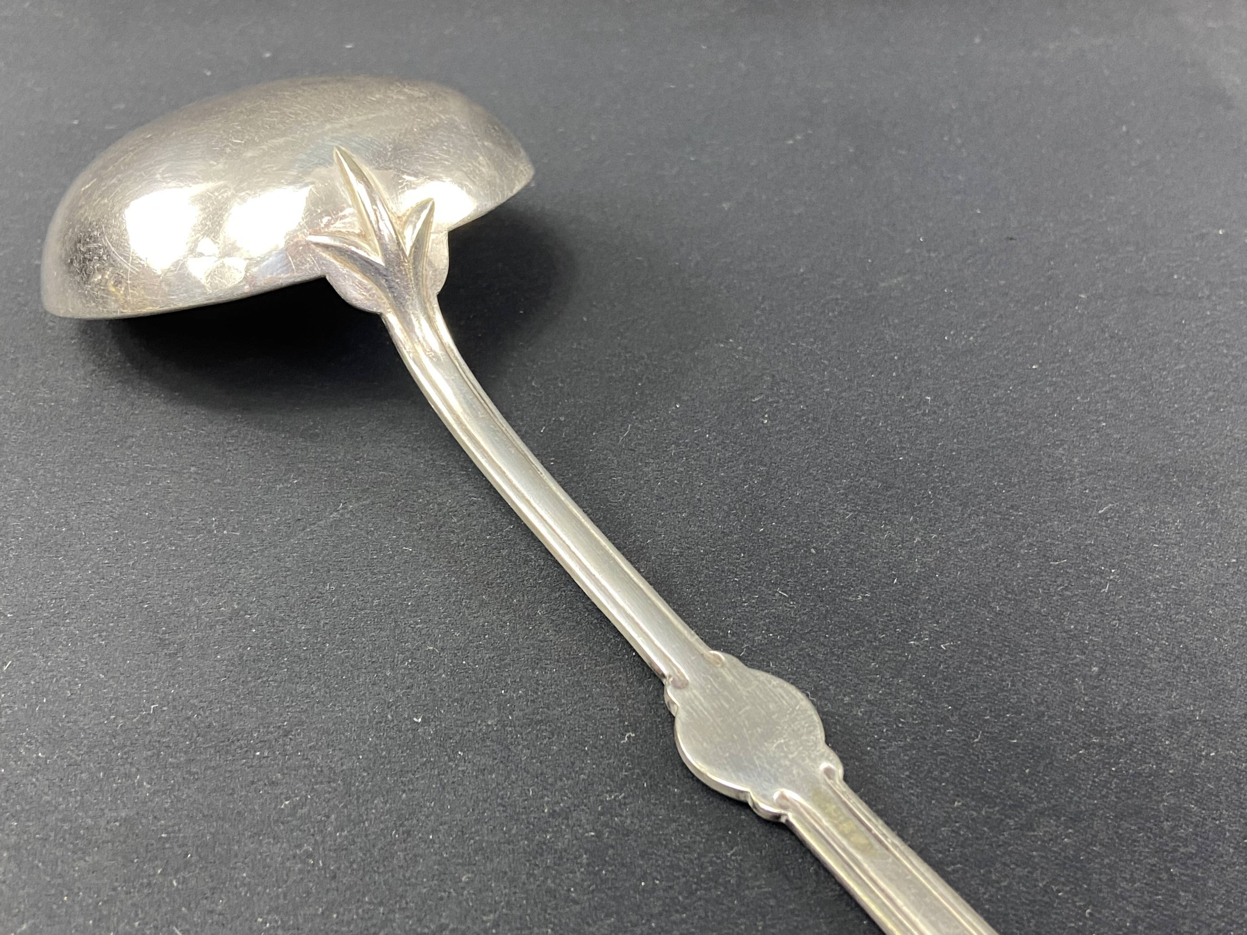Silver-plated metal ladle signed christofle