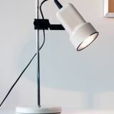 Desk lamp from the 70s and 80s, chrome and white lacquered metal