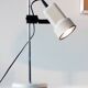 Desk lamp from the 70s and 80s, chrome and white lacquered metal