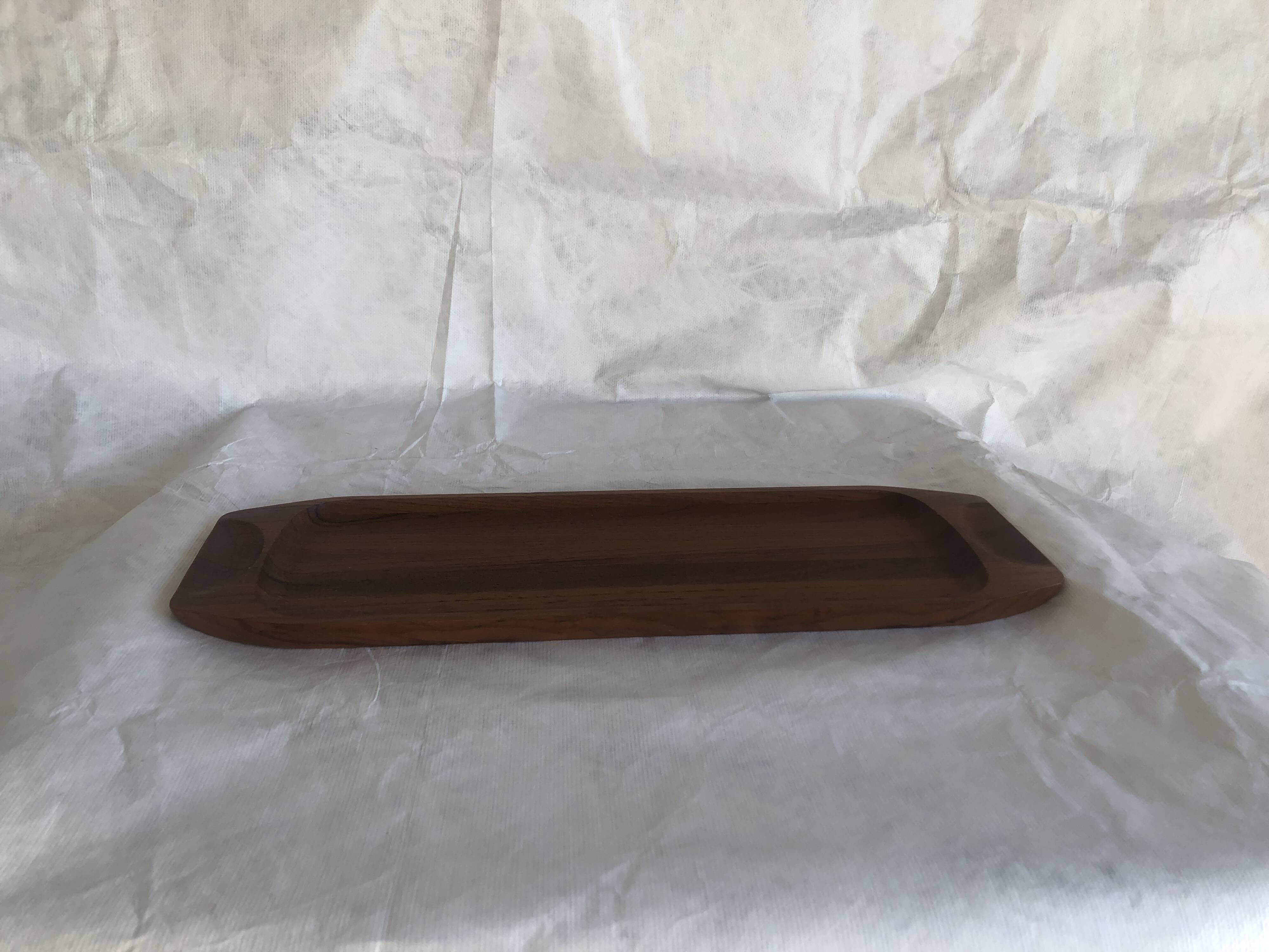 plateau en teck vintage , design scandinave