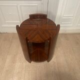 Mahogany art deco pedestal table / bar