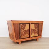 Unique 1950s design marquetry sideboard