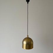 Suspended lamp in gold metal A Space by Staff Leuchten, 1970s, Germany