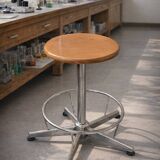 Sgabello Tecnico Industriale Legno e Metallo (Regolabile)