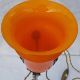 Art nouveau lamp signed Paul Follot tulip Loetz