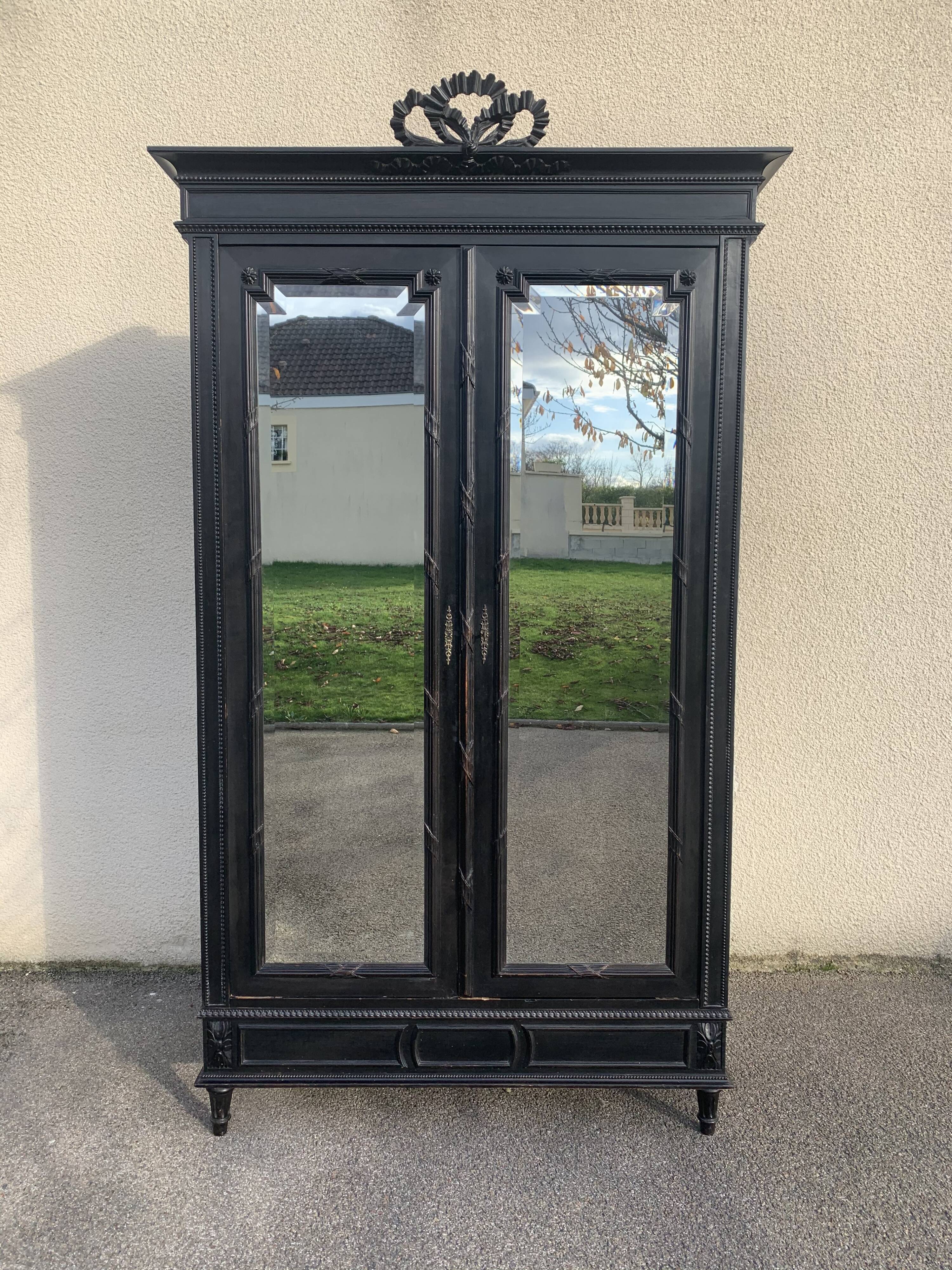 Black notary cabinet