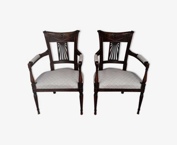 Paire de fauteuils directoire