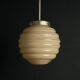Vintage pink glass pendant lamp, Italy, 1950s