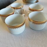 Set of 5 cups with their bowls