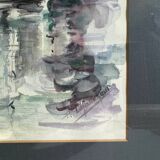 Framed watercolor