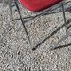 Set of 6 folding chairs from the 70s tweed and chrome metal
