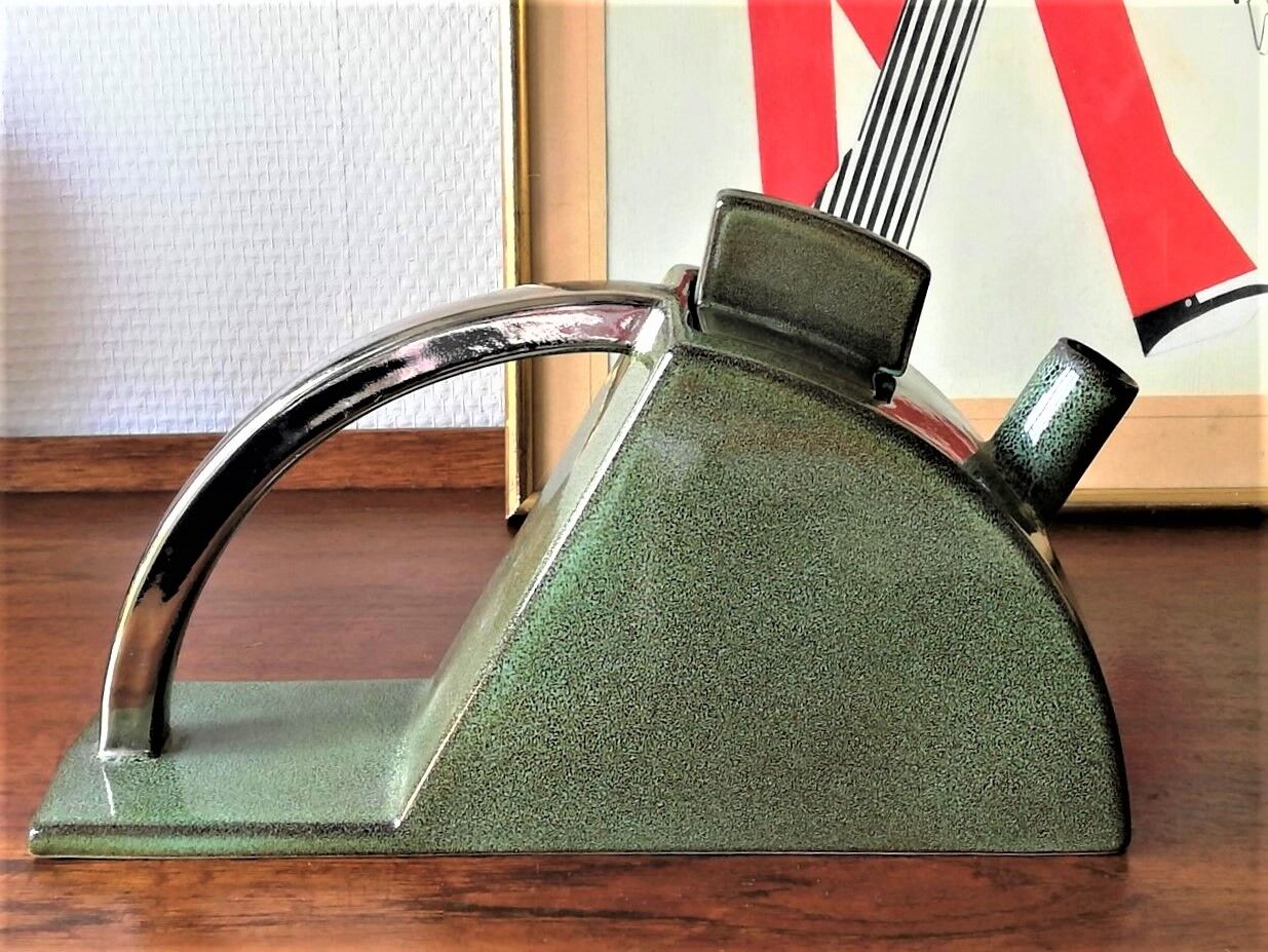 Ceramic coffee maker or tea maker Salins France vintage Memphis style