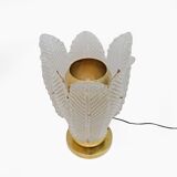 Mid-century Modern Brass and Murano Glass Big Table Lamp by Mazzega