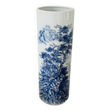 Vintage Japanese ceramic cylinder vase