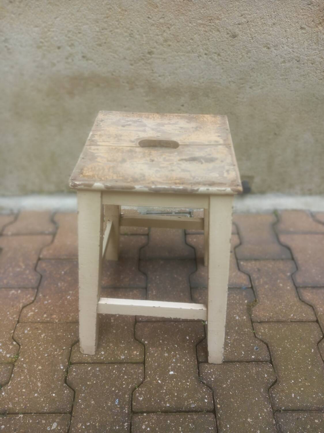 Vintage wooden workshop stool