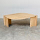 Sculptural Italian travertine coffee table, 1980s