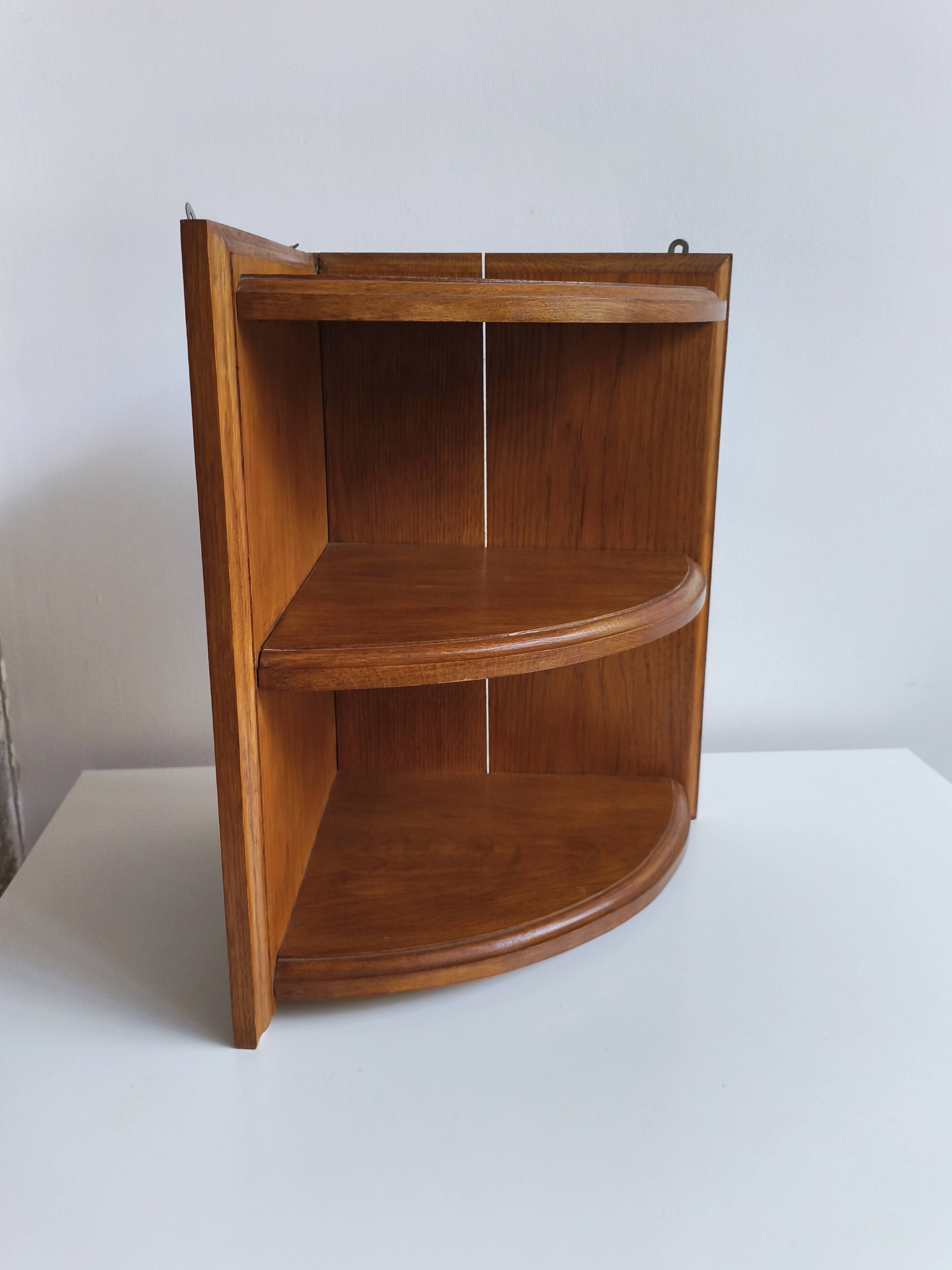 Antique solid wood corner shelf