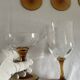 Set of 41 antique glasses with amber stems - water, wine, liqueur, champagne cups.