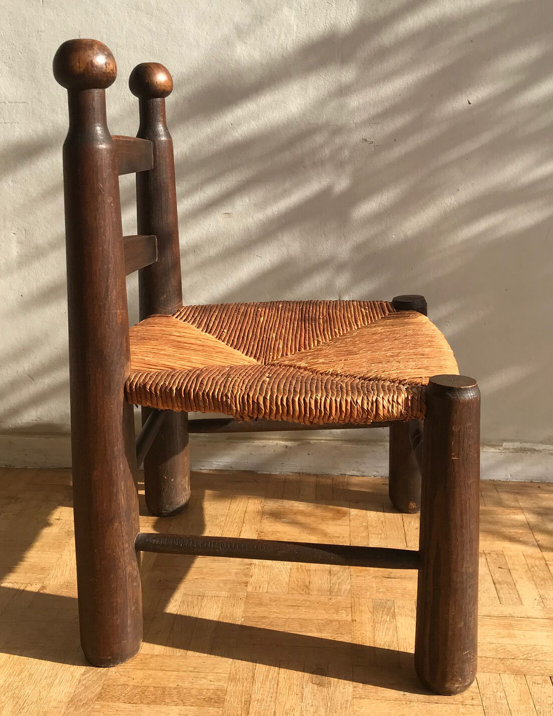 Wooden chair and straw 1950