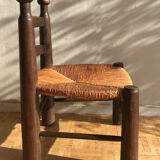 Wooden chair and straw 1950