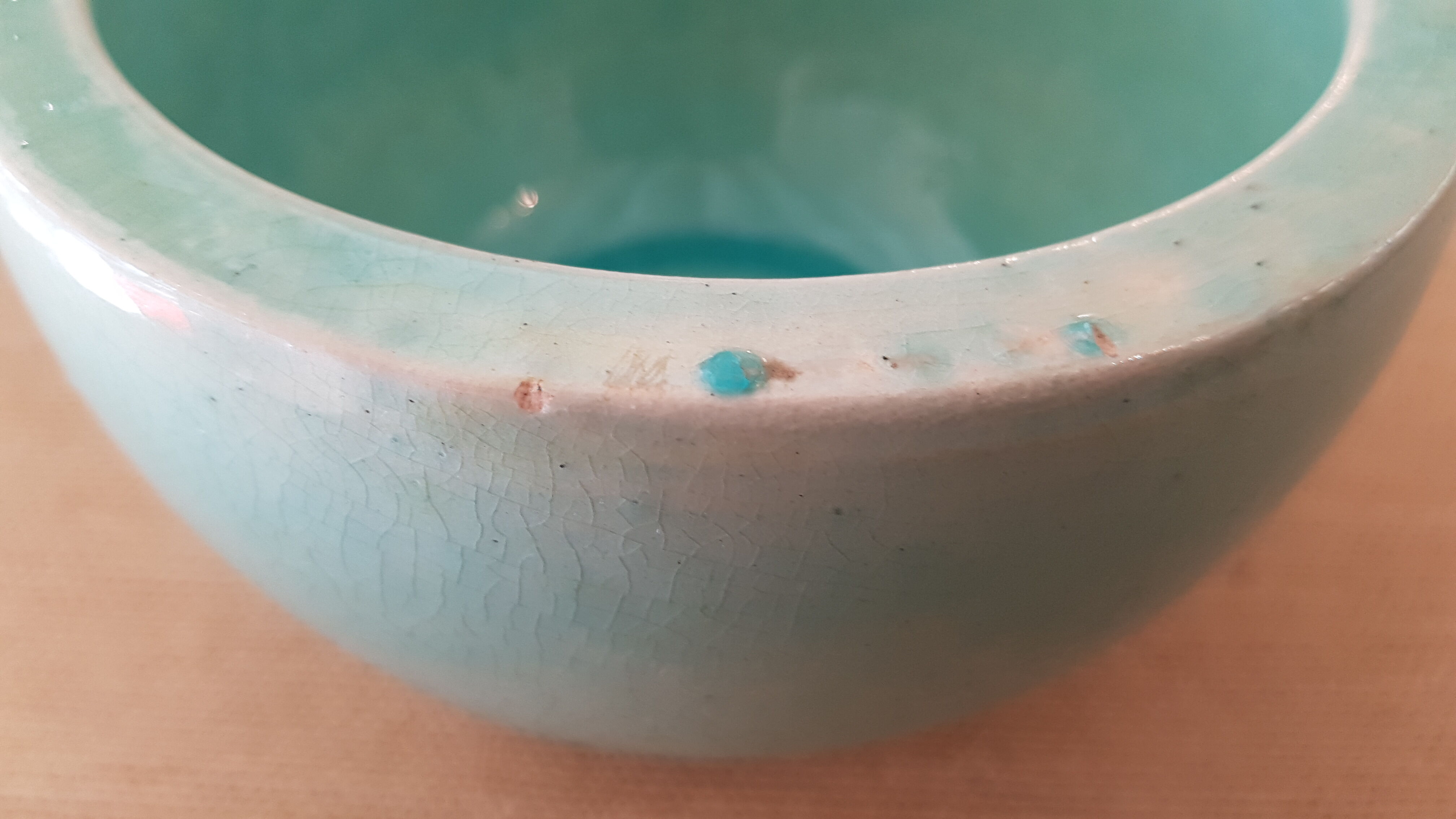 Keramos blue ceramic cup, 1950
