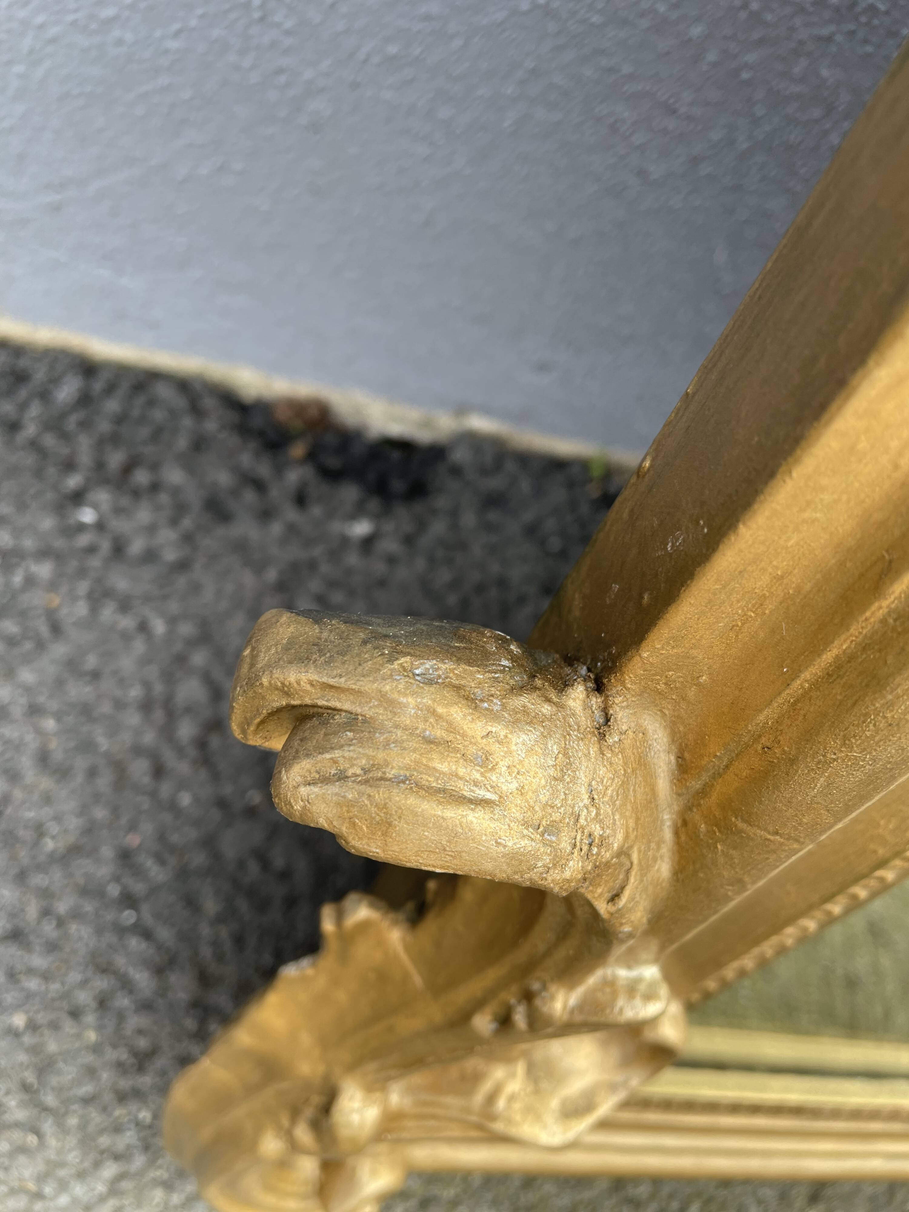 Miroir Napoléon III fronton oiseaux 112 x 67