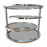 Table d'appoint 4 plateaux circulaires articulés vintage