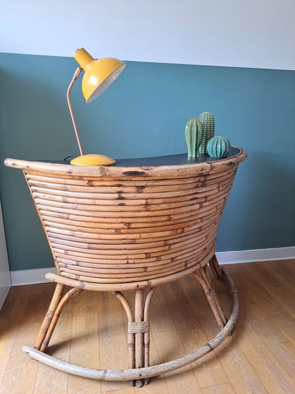 Bar comptoir en rotin