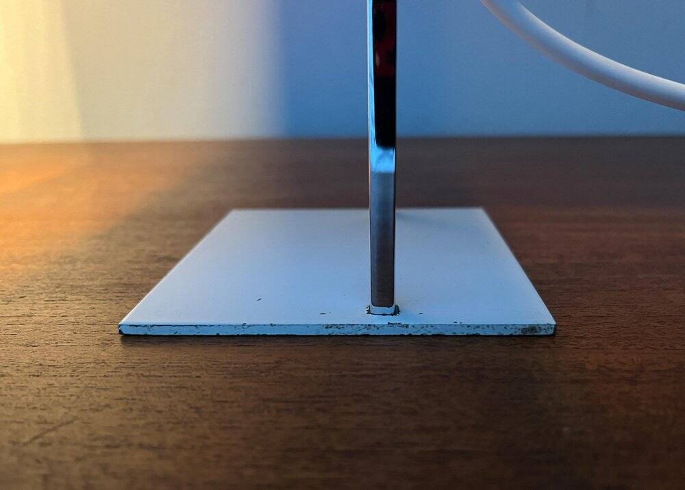 Mid-century minimalist German table lamp in cube by Kaiser Idell Leuchten, 1960s.