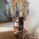 Brutalist lamp "building" by curtis jeré. usa 1970.