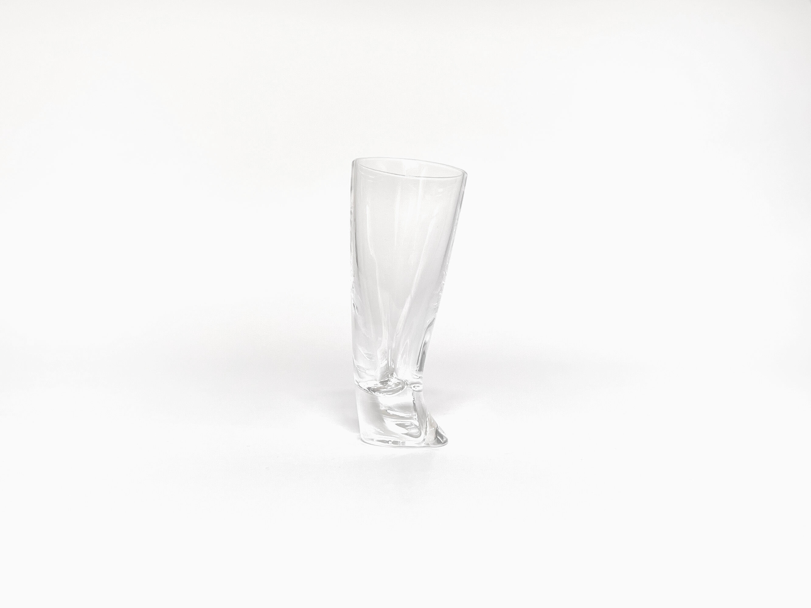 6  verres à shot angelo mangiarotti pour cristalleria colle 1991