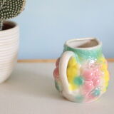 Milk pot patterned fruit peps, 1970