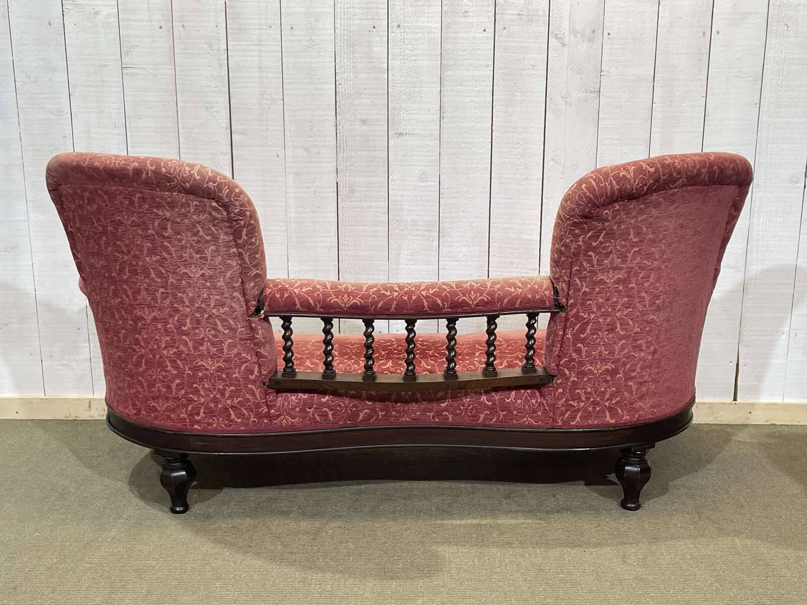 19th century English mahogany bench