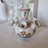 Beautiful Delft porcelain flower vase, hand painted or pitted