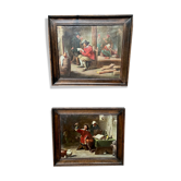 Old paintings «Alchemists»-19th century.