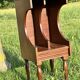 Vintage Dark Brown Wood Side Table - Vinyl Record Book Holder