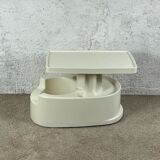 Space age bar cart , 70s plastic serving table trolley - vintage design made in italy