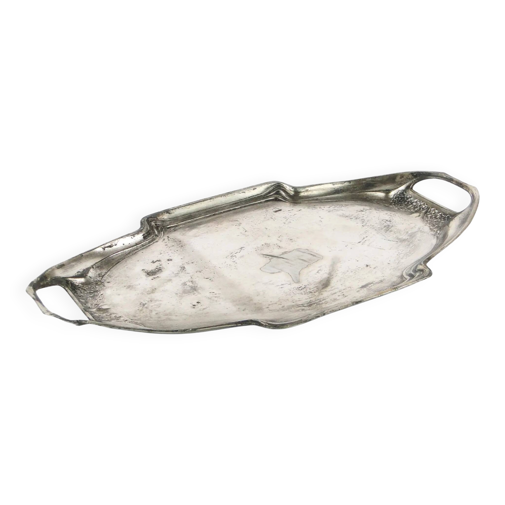 Art Nouveau tray, silver-plated pewter, Austria, early 20th century