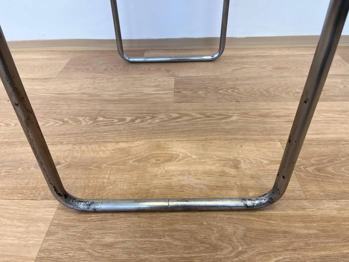 Bauhaus tubular steel chrome table model R12 by Robert Slezak - 1930s