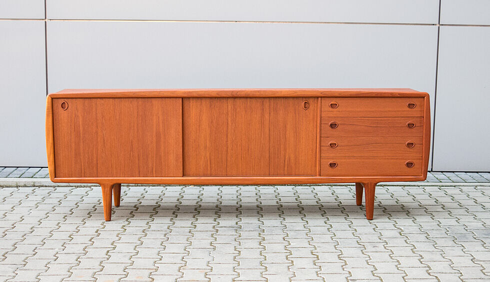 Danish Organic Teak Sideboard Design Hp Hansen 60s 70s