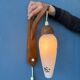 Teak wood wall lamp