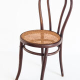 Set of 4 chairs. Bentwood and canning. Vintage. France, 50s