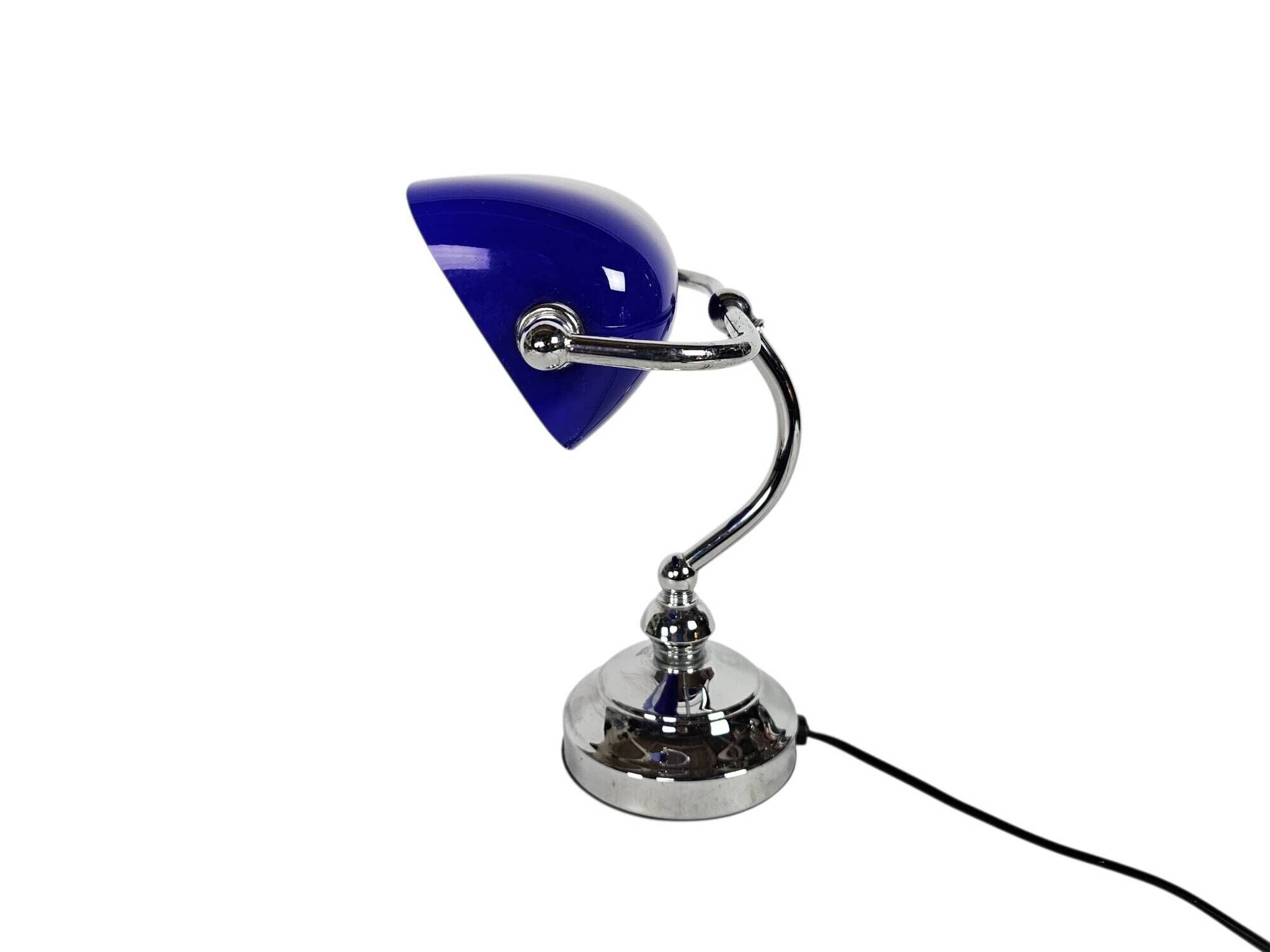Banker's lamp - Tiffany style - metal - opaline - 1990s
