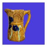 Decorative water decanter in painted ceramic