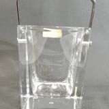 Crystal ice bucket from Sèvres, signed, vintage French design, ice bucket.